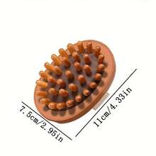 Natural Wooden Anti-Orange Peel Massage Tool, Handheld Wooden Massager, Body Brush, Muscle Relaxation, Sauna Spa Head Massage Brush, Hair, Hairstyling Tools, Hair Care, School, Back To School, Travel, Travel Essentials, Home Essentials, Spa, Massage Tools, Massage, Massager, Spa - Brown - View 8