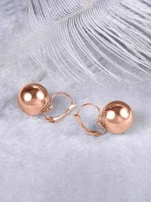 1 Pair Fashion Pearl Drop Earrings, Jewelry Gift For Women Anniversary Party Valentine's Day - Rose Gold - View 9