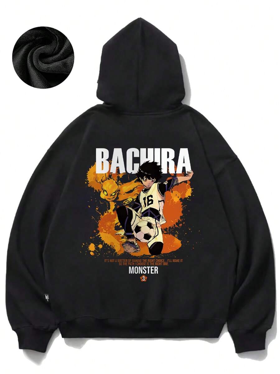 Bachira Soccer Design Fun Women's Fashion Casual Comfortable Hoodie Autumn And Winter Essential Hoodie- Religious Faith Inspired Apparel - Black - View 1