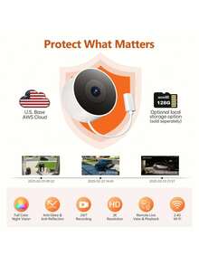 Ai Indoor Window Camera - Protect What Matters, 5G WIFI 2K Smart Home Security Camera With Blacklight Full-Color | U.S. Cloud | 911 Emergency Dispatch | Simple 5-Min Setup, 2-Way Audio, Easy Quick Install - Premium with Stand - 查看 6