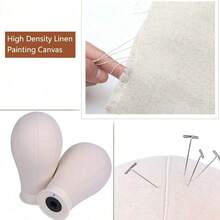 22inch Canvas Wig Mannequin Head With Head Stand For Making Display With Wig Caps Canvas Block Mannequin Head With T Pins Set Hair Styling Practice Display - View 7