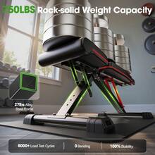 FLYBIRD Adjustable Weight Bench Fits Up To 6'5'', 750LBS Capacity For Full Body Workout, 27LBS Sturdy Foldable Bench Press For Home Gym, 5X Stable Lifting Bench Incline Decline Flat Dumbbell Exercise - Đen 700 lbs - Xem 3