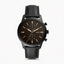 Fossil Reloj de cuarzo minimalista para hombres, para uso diario, FS5585 - Negro - Ver 7