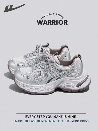  Warrior Comfortable Street Style Chunky Shoes For Women Spring And Summer Comfortable Running Shoes Modest Style Casual Yet Sleek Sneakers Applicable Throughout The Year Wear-Resisting All-Day Wear Training Sneakers