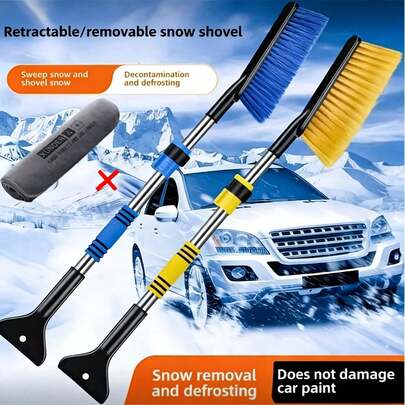 Car Windshield Ice Scraper - Ergonomic Foam Grip Frost Remover, Automotive Winter Tool, Snow And Ice Clearing Accessory For Truck RV SUV | Comfortable Vehicle Windshield Maintenance Tool