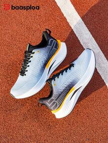 baasploa Men's Professional Carbon Plate Racing Shoes, Lightweight Breathable Bounce Marathon Training Running Shoes - Blue - View 7