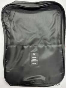 1pc Travel-Friendly Shoe Storage Bag, Large Capacity Fits 3 Pairs, Made Of Durable, Dust-Proof, Breathable Material With Ergonomic Handle, Available In Grey And Black - Multicolor - View 10