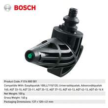 Bosch Adjustable Pressure Washer Nozzle, Rotating Pressure Washer Nozzle Head, Suitable For Turbo Nozzle Replacement Parts - Black - View 7