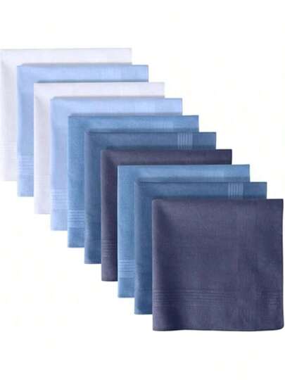 8pcs/Pack Classic Solid Color Polyester Absorbent Handkerchiefs, Soft And Comfortable, Suitable For All Seasons, Small Square Design, Ideal For Elderly Women To Wipe Sweat, Also A Great Gift For Parents And Grandparents