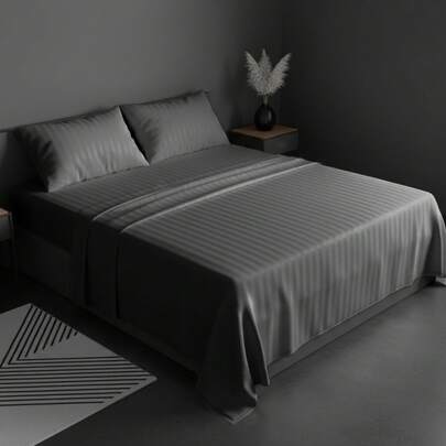 Juego de Sabanas para Cama, Sabana Bajera, Sabana Plana y Funda de Almohada, Cajon Amplio, 2800 Hilos, Premium, Tamaño Individual Matrimonial Queen King