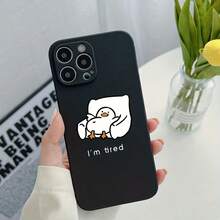 Laurel Duck Dirty TPU Shockproof Protective Phone Case, Compatible With Apple Models, Suitable As Birthday And Christmas Gifts For Couples, Girlfriends, Daughters, Boyfriends, And Teenage Girls - Black - View 3