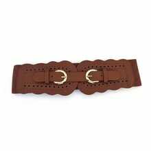 Women's Wide Belt With Double Buckle | Elegant Waist Shaper - 亮橙色 - 查看 1