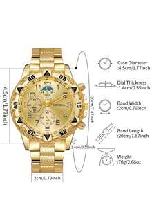 3PCS Men's 3 PiecesWatch Set – Versatile Business-Style Timepieces, Perfect For Gifting! - Multicolor - View 3