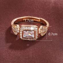 1pc Versatile Cubic Zirconia Inlaid Open Ring - Open Ring - View 11