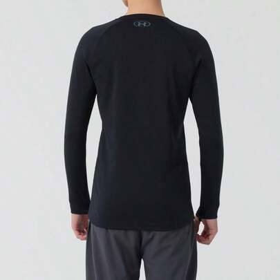 Under Armour Camiseta de manga larga con cuello redondo de base 3.0 para hombres, para entrenamiento diario y deportes al aire libre, 1343243-001