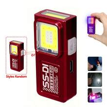 1pc Powerful Mini COB EDC Keychain Flashlight, Rechargeable Small Pocket Torch, Magnetic Worklight For Emergency Use - Multicolor - View 14