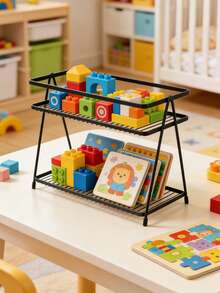 OBOVAY 2-Tier Metal Storage Rack - Space-Saving Countertop Organizer Suitable For Nursery, Kitchen, Bathroom, Spice Jars, Kitchenware - Multicolor - View 4
