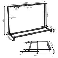 3/5/7/9-Space Multi Guitar Holder, Foldable Portable Floor Rack For Acoustic, Electric & Bass Guitars - View 7