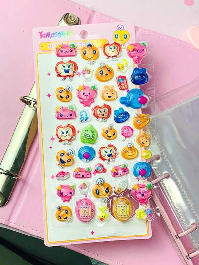 3D Cute Cartoon Jelly Stickers, Aesthetic Stickers Suitable For Scrapbooking, DIY Crafts And Party Decorations, A Sweet Gift For Girls Who Love Cute Decorations. Decorative Sticker Gifts, Suitable For Home Room Decor, Party Decorations, Birthday Gifts, Various Holiday Gifts, Fashionable And .