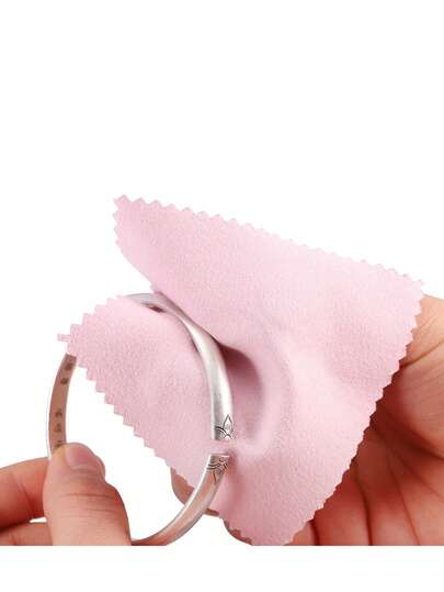 50pcs 8x8cm Suede Jewelry Polishing Cloth, Square Eyeglass Lens Cleaning Cloth, Double-Sided Mirror Polishing Cloth For Jewelry, Glasses, Camera Lens