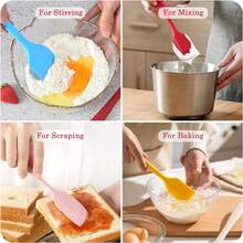 5pcs Silicone Spatula, 8.46 Inch Icing Scraper, Suitable For Kitchen, Baking, Cooking, Mixing, Vibrant Kitchen Tools, Kitchen Utensils - View 6