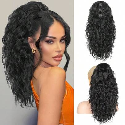 Extensiones de cabello humano con onda de agua y clip de garra, cabello humano brasileño sin procesar, suave, fácil de usar, sin desprendimiento, para uso diario y uso en fiestas, 8-24 pulgadas