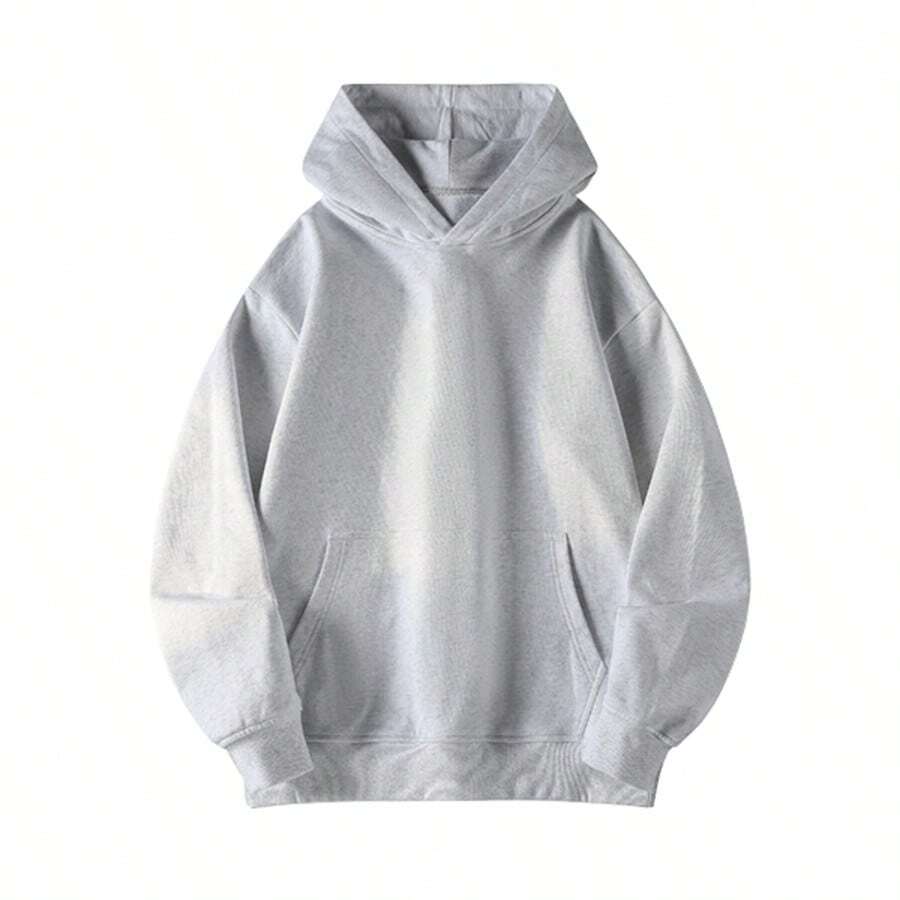This Men's Casual Sports Hoodie Is A Long-Sleeved Hooded Sweatshirt For Both Men And Women, Perfect For Everyday Wear And Outdoor Activities, And An Ideal Gift For Friends. - 白花灰 - 查看 1