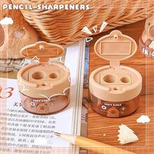 Cute Cartoon Capybara Double-Hole Pencil Sharpener Kawaii Mini Pencil Sharpener Students Prizes Student Stationery Gifts - Multicolor - View 11