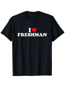 Lustiges T-Shirt für Schüler – "Ich liebe Erstsemester" – Unisex-T-Shirt aus bequemer Baumwolle – Geschenk zum Schulbeginn für Schüler - Schwarz - Übersicht 1