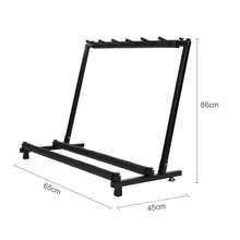 3/5/7/9-Space Multi Guitar Holder, Foldable Portable Floor Rack For Acoustic, Electric & Bass Guitars - View 6