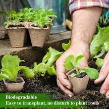 6packs Peat Pots Seedling Starter Trays Seedling Cups For Vegetables Flowers Herbs Seed Starting Garden Plant Nursery - A - View 5