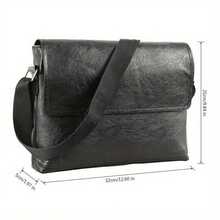 Messenger Bag Shoulder Handbag Briefcase Satchel Cross Body UK - Black - View 3