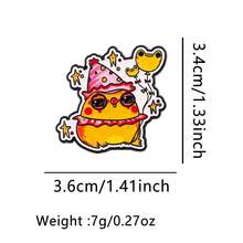 可爱卡通猫牛珐琅徽章动物虎鲸搞笑浣熊语录胸针金属翻领别针徽章背包服装配饰珠宝朋友礼物 - 黑色 - 查看 15