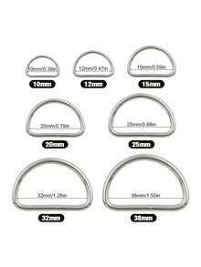 20pcs Silver D Ring Buckle - Silver - View 3
