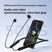 PHILIPS 飞利浦 TAN1020 无线颈挂式耳机，蓝牙 5.3 运动耳机，带降噪功能，轻巧防汗入耳式耳机，适合跑步和健身 - 查看 2