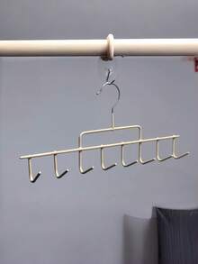 1pc Space-Saving Hat Rack, Beige And Gray Color, Organic Material Wardrobe Hanging Hook Rack, Can Hold 8 Hats/Vests/Scarves, Multi-Functional Hanging Storage Rack, Suitable For Dorm/Bedroom, Practical Home Organization Solution, Perfect Mother's Day Gift For Organizing Enthusiasts - Multicolor - View 16