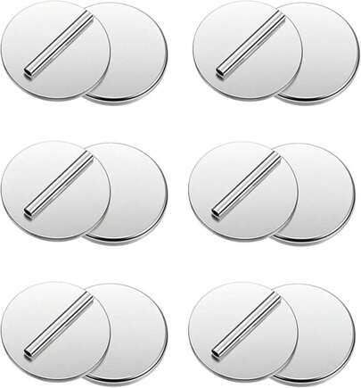 6Pairs Mini Magnetic Pin Brooch Converters, Round Magnetic Pin Backs, Magnet Metal Lapel PinBrooch Holder Converter For Hijab Scarf Shawls Thin Fabric