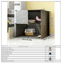 DIY Modular Multi-Layer Cat Cage Villa With Climbing Ladder, Indoor Pet Fence Kitten Cage - Multicolor - View 14