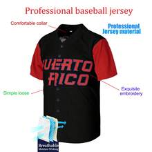 MEAN MACHINE Men's #21 Puerto Rico Roberto Clemente Blakc Baseball Jersey,Letter Embroidery World Baseball Classic Jersey,Game Day Gift - màu đen - Xem 2