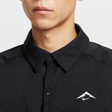 Nike Men's AS M NK DF UV TRAIL BTTN SHIRT Short Sleeve Shirt HV2165-010 - Black - View 3