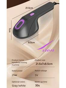 OBOVAY 二合一便携式手持蒸汽熨斗和挂烫机 - 迷你旅行熨斗，适用于衣物、床上用品和旅行 - 小巧多功能低压操作（黑/白），USB供电 - 彩色 - 查看 3