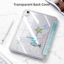 DANYCASE For A16 2025 Air 11 Pro 11 Air 4 5 10th 10.9 Pro 11 9th 8th 7th 10.2 Transparent Back Cover Y Fold Case - Silver Star - View 6