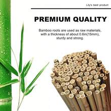 HOPELF 50 Pack 16" Bamboo Plant Stakes For Wood Garden Sticks,Wooden Indoor Gardening Floral Potted Plant Support,Crafts, More Size Choices 8"/12"/16" - Bamboo - View 1