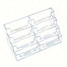 Transparent Business Card Box, 4 Layers And 8 Grids, Suitable For Placement On The Counter Or Desktop #Office & Trade Shows - Multicolor - View 1