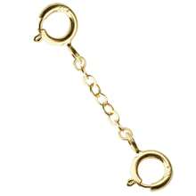 9ct Yellow Gold Necklace Necklet Extender Bracelet Safety Chain 3cm -2x Bolt Rings - Gold - View 1