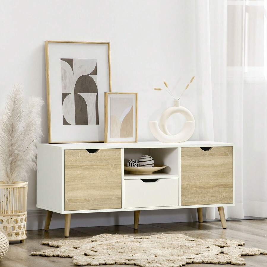 HOMCOM Television Stands & Entertainment Centers - Madera Natural - View 1