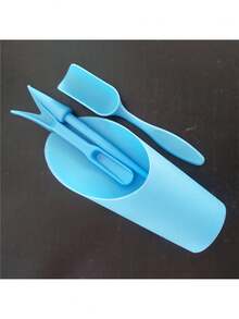 4件套园艺种植工具套装，包括播种铲、勺子、多肉植物幼苗种植工具、盆景肥料工具、塑料手柄土壤更换工具 - 多色 - 查看 4