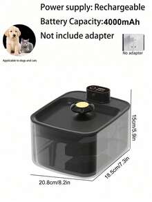 Fuente de agua automática inalámbrica para gatos - 88oz/2.6L/0.69Gal, con sensor de movimiento que dispensa agua automáticamente, muy silenciosa - Dispensador de agua para mascotas con batería recargable - Multicolor - Ver 12