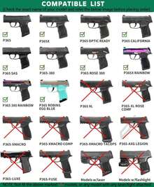 IWB Holster Compatible With Sig Sauer P365 \/ P365X\/ P365 SAS\/ P365.380 ACP \U2013 Inside Waistband Concealed Carry Holster With Adjustable Cant &Amp; Retention, 9mm Gun Holster - ColorD - View 2