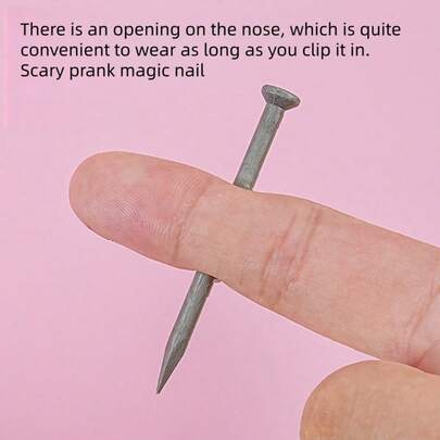 Scary Finger Nail Piercing Toy, Prank Nail Through Finger Magic Trick, Horror Gag Gift, Adult Stress Relief, Party Favor, Halloween Gag Gift
